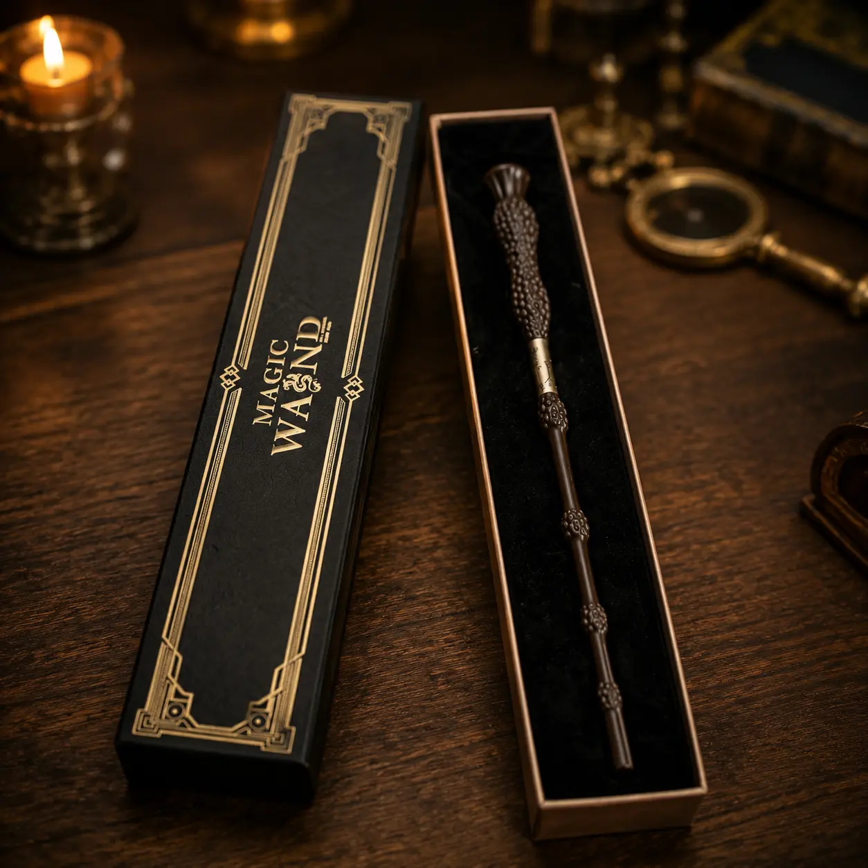 Premium Wizarding World Replica Magic Wand, Dumbledore Props, Halloween Role Play Costume Tool, Magic Acrobatics Equipment Accessory