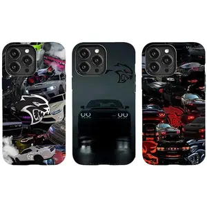 Hellcat Redeye Dodge Challenger Phone Case, SRT Muscle Car Fan Gift, Designed for iPhone 11-17 Pro Max/Plus & Samsung Galaxy S23-S25