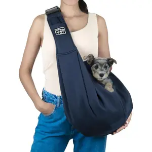 Dog Sling Carrier for Small Dogs & Cats - Reversible & Soft Pet Carrier, Adjustable Strap, Hands-Free Puppy Carrier for Dogs 0-15 lbs, Lightweight & Comfortable Sling for Travel, Walking & Outdoors