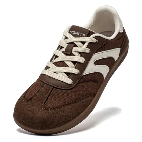 HOBIBEAR Women's Closed-Toe Casual Trainers - 0-Drop Rubber Sole, Wide Toe Box, Breathable, Low Drop Shoes, Minimalist Barefoot Sneakers, for Walking, Athletic Use, All Seasons