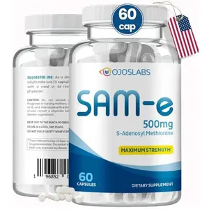Sam-e 500mg Methionine Supplement 60 Sam e Capsule Made in USA dietary supplement