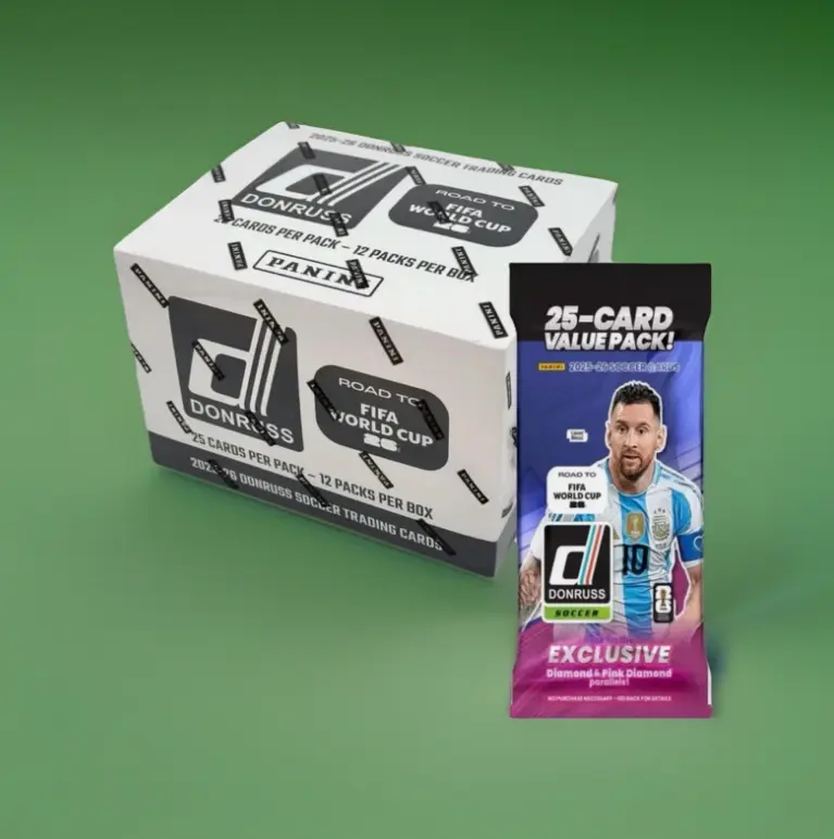 2025-26 Panini Donruss Road to World Cup Soccer Fat Pack Box (12 packs)