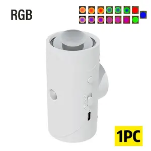 USB rechargeable smart LED night light with motion sensor, RGB gradient dimmable wall lamp, magnetic step lamp for bedroom, hallway, desk, stairs, or bathroom — indoor ambient lighting, no plug required, energy-saving, modern room decor