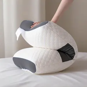 Two Soft Woven Neck Massage Pillows for Couples - High-Quality Pillow Core, And a Removable Pillowcase for Enhanced Sleeping Comfort