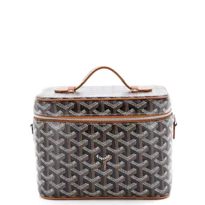 Pre-owned Goyard Canvas Coated Toiletry Bags Muse Vanity Case Coated Canvas by Rebag