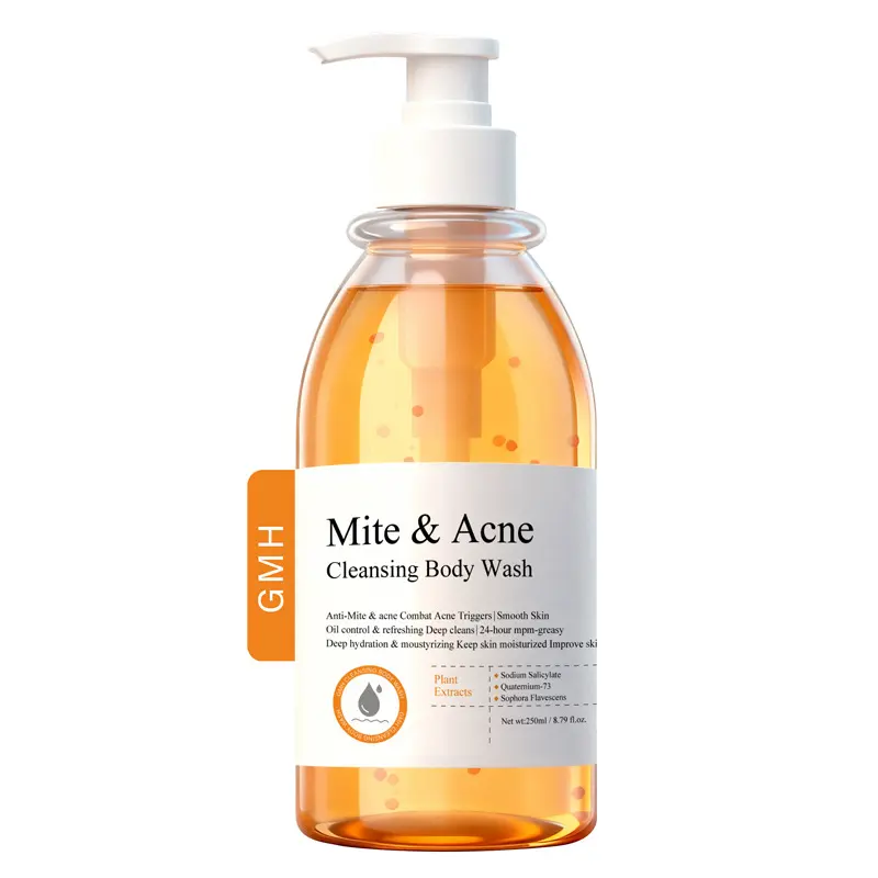 GMH Mite & Acne Shower Gel Cleanser for Acne and Mites - Bath Gel for Cleansing, Disinfecting, and Eliminating Mites and Acne.