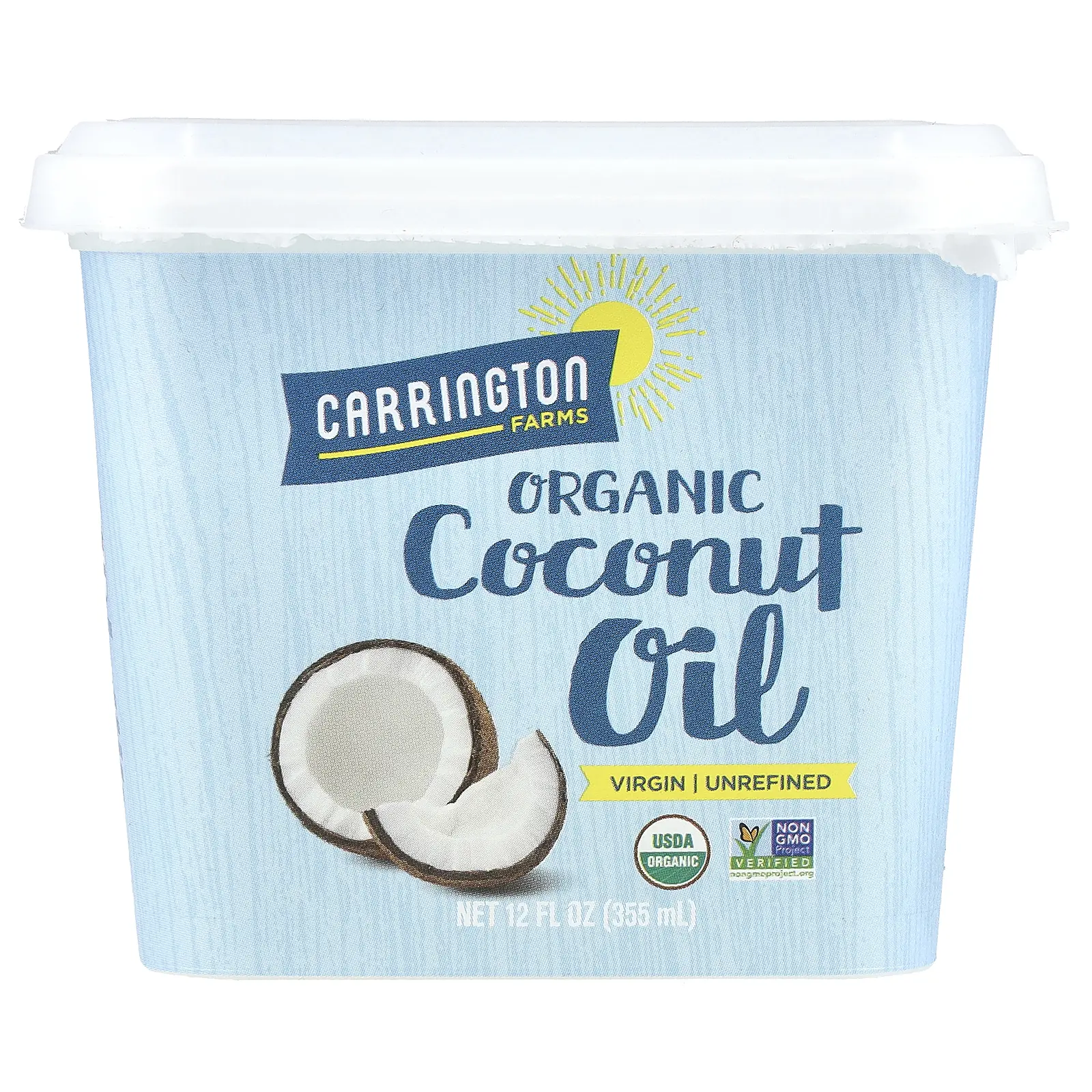 Carrington Farms Organic Coconut Oil, Unrefined, 12 fl oz (355 ml)