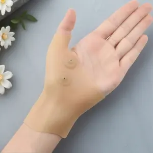 Silicone Gel Compression Massage Gloves for Hand/Wrist/Thumb Arthritis Pain Relief - Breathable Lightweight Design with Pressure Correction, Joint Support for Recovery, Eases Stiffness Swelling, Adjustable Comfort Fit Brace