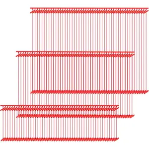 3000 Pieces Standard Tagging Fasteners with 3 Sizes Tag Pins Plastic Regular Garment Clothing Price Tag Label Tagging Barbs (Red)