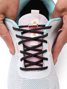 2025 Summer No Tie Elastic Shoelaces, Metal Capsule Button Design Shoelace, Casual Simple Plain Color Shoelace for Sneakers and Boots, Footwear