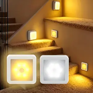 Smart Motion Sensor 6 LED Floor/ceiling/wall Light, Modern Square Design, Ideal for Hallway, Staircase, Living Room, Bedroom, Garage, Office, LED Wall Lights, Home Lighting