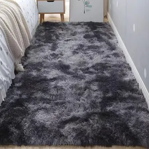 Fluffy Bedside Rug, Multi-size Modern Soft Plush Bedside Carpet, Non-slip Floor Mat for Home Living Room Bedroom Dormitory