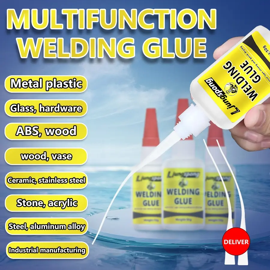 Fast-Drying Adhesive Glue, Multi-Purpose Home & Office Quick-Cure Glue, Ideal for Craft Projects and Repairs