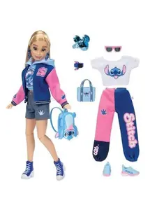 Disney ILY 4ever 12.5" Stitch Doll Varsity Jacket Brown Hair/Brown Eyes