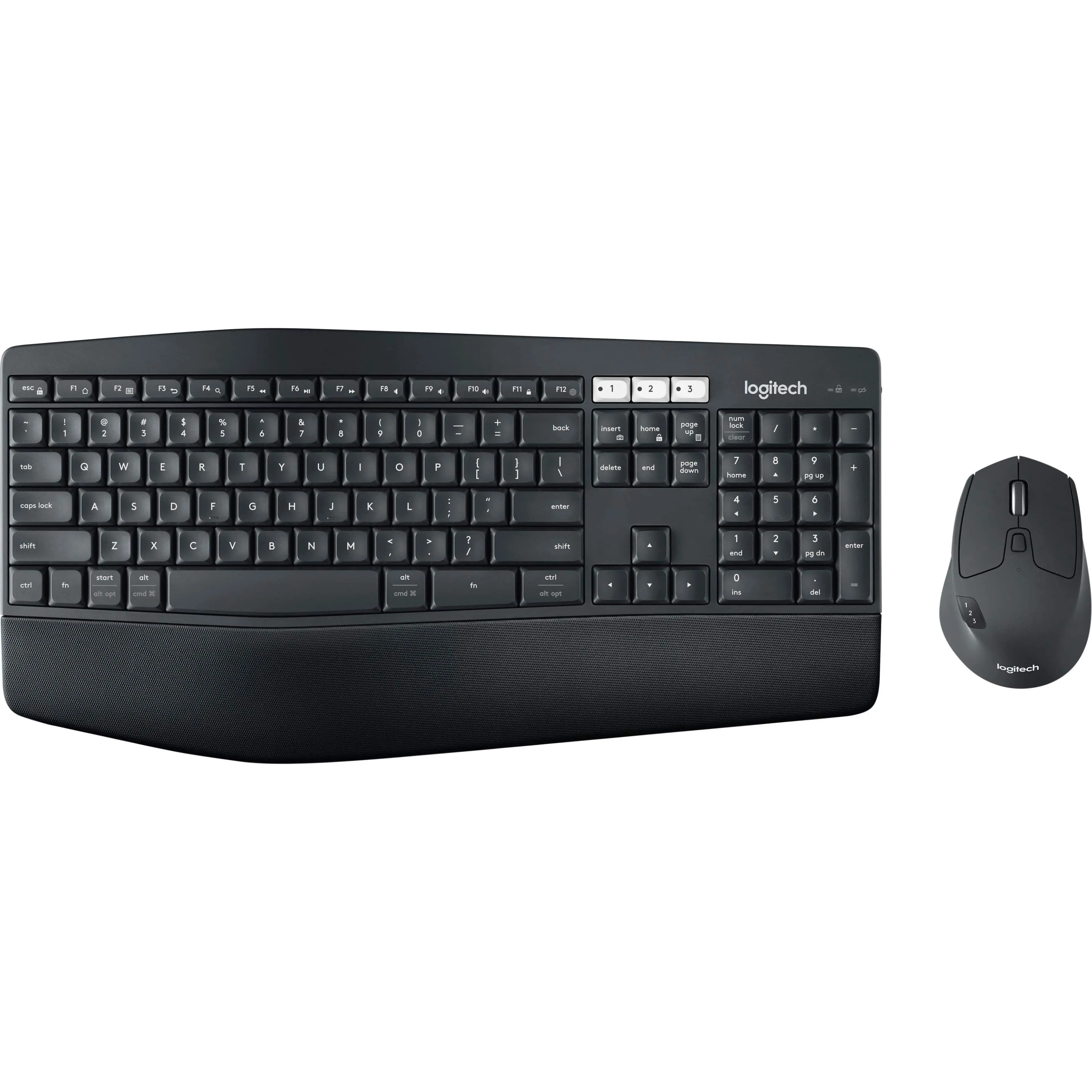 Logitech - MK850 Performance Full-size Wireless Membrane Keyboard and Mouse Combo for PC and Mac - Black