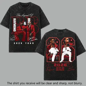 BOD - The R&B Raymond & Brown Tour 2026 V3 Acid Washed Graphic Tee, R&B Music Premium Cotton Concert Shirt, Hip Hop Soul Streetwear, Gift for R&B Fans, Vintage Music