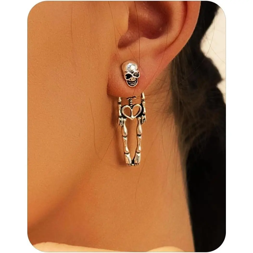 Halloween Earrings Skeleton Skull Dangle BOO Ghost  Tassel Terror  Earrings