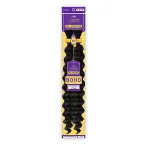 Outre Human Hair Blend Braids Premium Purple Pack Brazilian Bundle Pre-Stretched Boho Deep Bulk 18"
