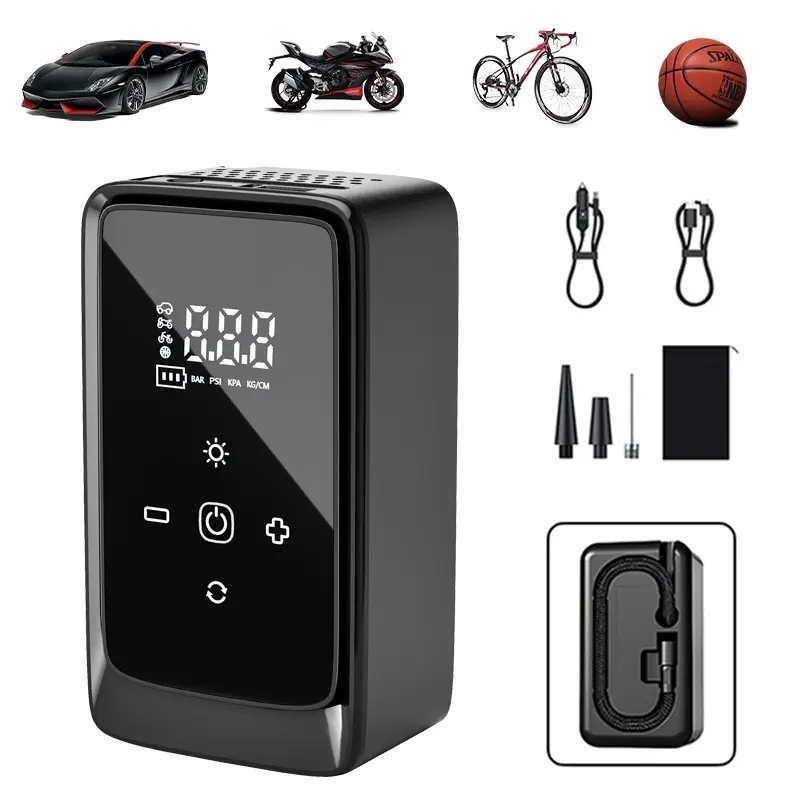 2026 Compact Cordless Portable Air Pump Car Accessory, 180PSI Digital Tire Inflator Car Tool, 12V
