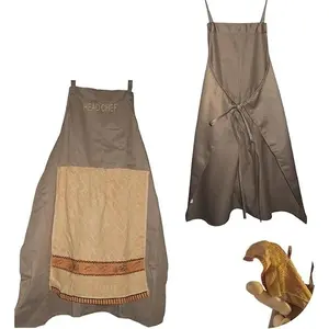 Funny Cooking Apron with Pocket, Chef's Prank Kitchen Apron Hidden Surprise, Gag Gift for Men