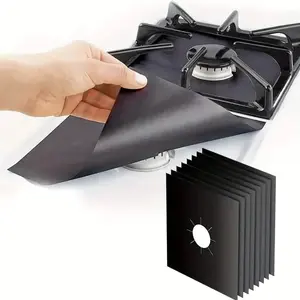 4-Pack: Gas Stove Burner Covers - Reusable Non-Stick PVC Stovetop Protector Liners 4-Pack: Gas Stove Burner Covers - Reusable Non-Stick PVC Stovetop Protector Liners