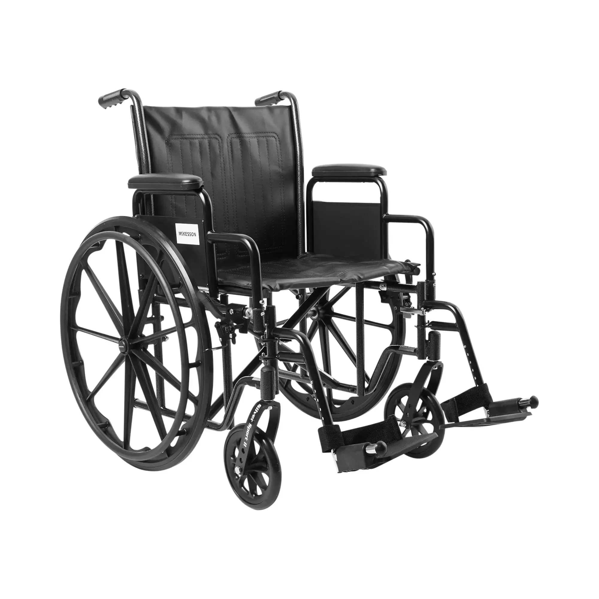 McKesson Dual Axle Wheelchair Arm Swing-Away Footrest For Adult  - upto 350 lbs, #1065278