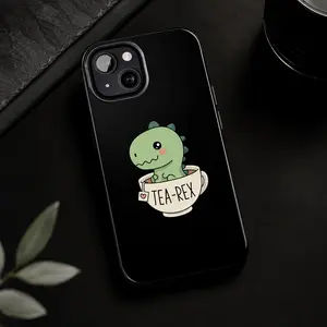Cute Couple Dinosaur Phone Case for iPhone, Pink Green Dino Protective Cover, Kawaii Matching Animal Lover Case