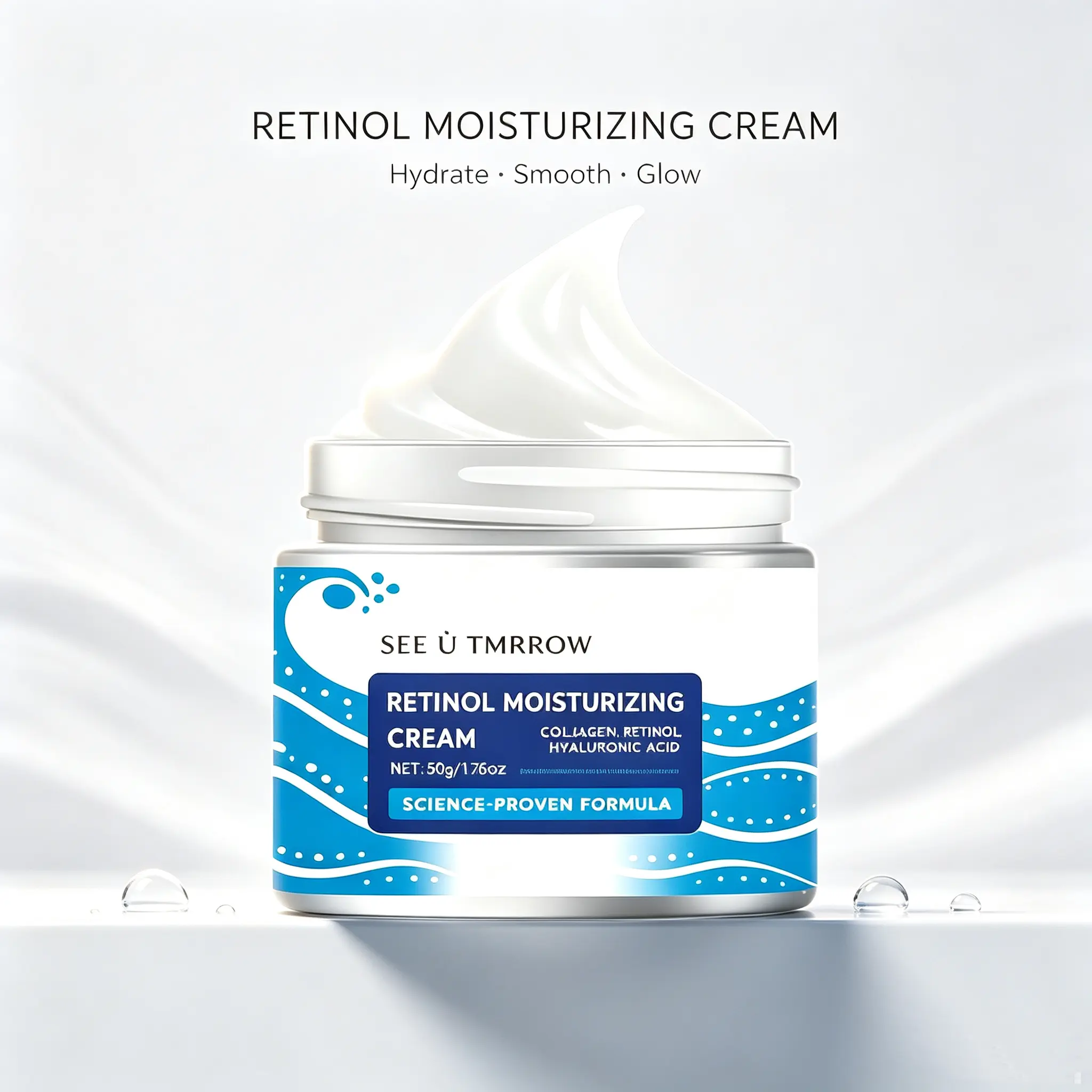 Retinol Cream Firming Moisturizing with Collagen Hyaluronic Acid for Science Proven Formula Skin Care