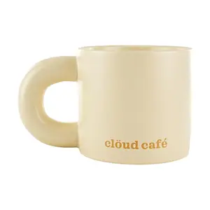 CLOUDCAFE TOJI Korean Sandstone Ceramic Mug - Retro Ins Style Coffee Cup, 12oz
