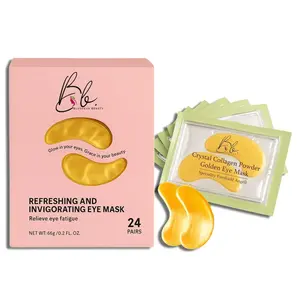 Gold Under Eye Masks 24 Pairs Collagen & Hydrating Gel Eye Patches for Dark Circles, Puffy Eyes, Fine Lines & Anti-Aging Skincare Vegan, Cruelty-Free Self Care Essentials