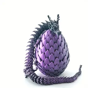24-inch dragon statue paired with a 7-inch 3D printed giant egg. This large decorative piece is perfect for parties, Easter, Halloween, Christmas and other festive occasions.#HolidayDecor #EasterDecor #HalloweenDecor #ChristmasDecor #HomeDecorIdeas