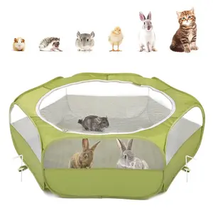 ✨ All-in-One Portable Pet Playpen! Waterproof Small Animal Tent with Zippered Cover & Storage Bag - Perfect Outdoor/Indoor Enclosure for Puppies, Bunnies, Includes Comfort Pad & Metal Rods for Secure Set-Up! Puppy Exercise Pen #PetPlaypen #Small