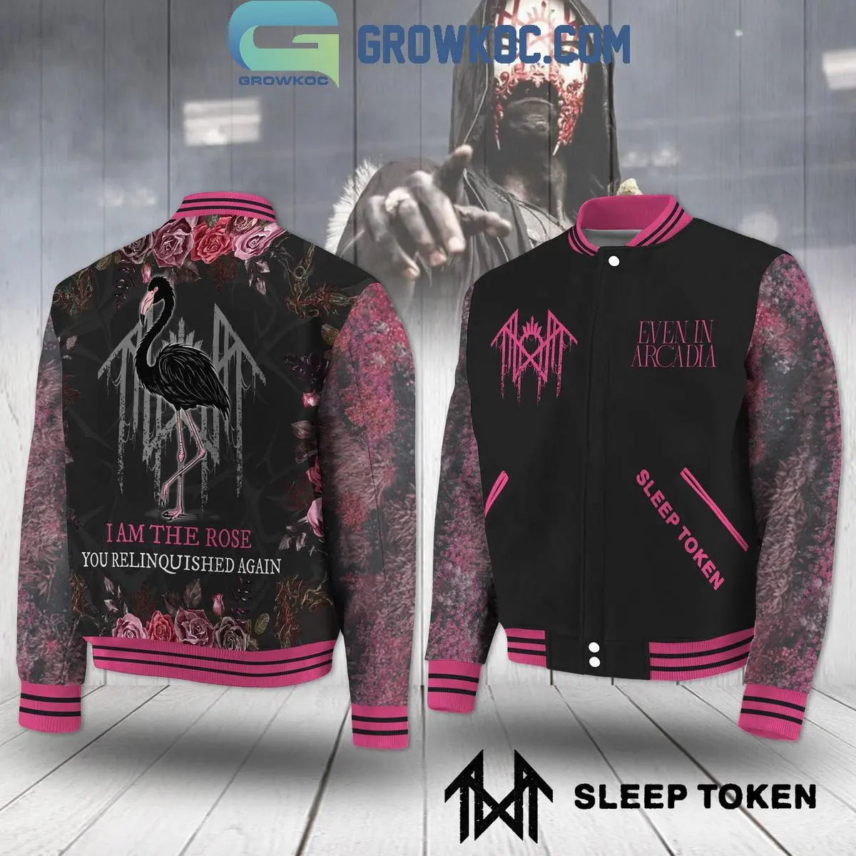 Classic Graphic Baseball Jacket, Lined Polyester Bomber with Ribbed Waistline and No-Snag Zipper for Outdoor Sports, S