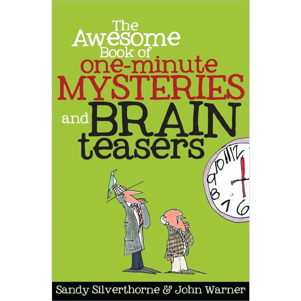 USED Book - The Awesome Book of One-Minute Mysteries and Brain Teasers by Silverthorne, Sandy (Paperback) - english
