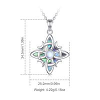 Style 5 Abalone Shell In Four Crescent Moonstone