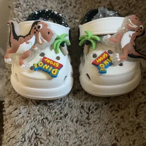 Summer Glow-In-The-Dark Dinosaur Slippers, Fun Slippers, Lightweight Hollow Out Soft Sandals, Unisex Kids' Comfortable Footwear