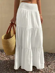 Women's Multi-Layer Skirt, Romantic Bohemian Style, Casual Comfortable Fit, All Season Wear, Perfect for Commuting and Vacation