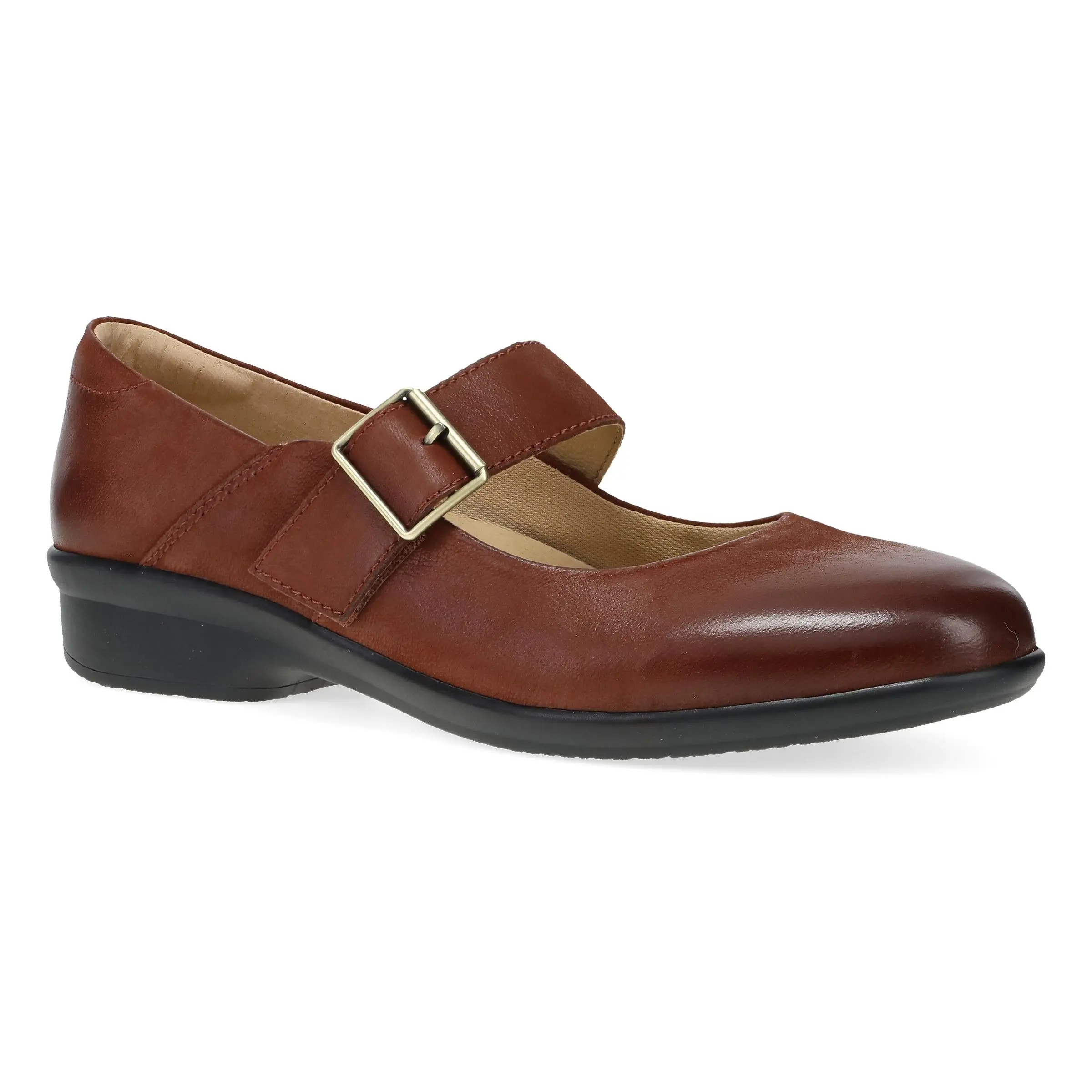 Collette Wide Russet Burnished Nubuck