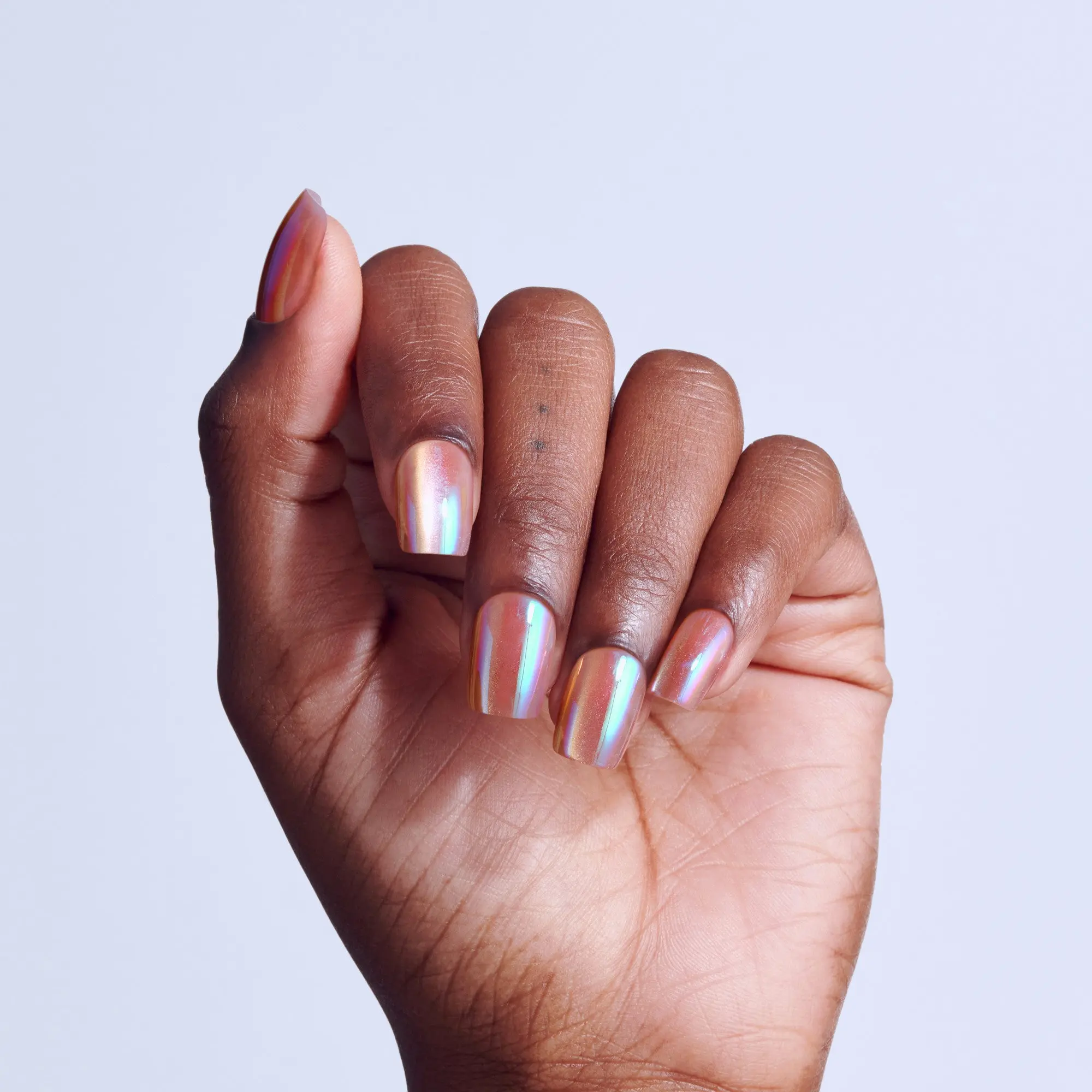 Kiss Glam Embellished Press On Fake Glue Nails - Golden Hour Affairs | Design, Pink, Short, Squoval