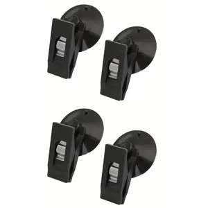4pcs Shower Curtain Clips with Suction Cup, Multi-Purpose Round Suction Cup Bathroom Clips, Windproof Splash Guard, Shower Curtain Holders