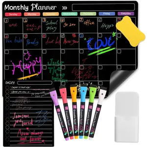 Calendar for Refrigerator Chalkboard Calendar Monthly & Weekly & Daily Planner for Fridge Wall Door - Shopping, Meal/Menu, to Do List, Family Schedule  Dry Erase Calendar 16"X12"