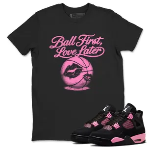 Shirt to match AJ 4 Pink Thunder Sneaker, 4 Pink Thunder Shirt, Pink Thunder 4s Outfit, 100% Cotton, Casual Everyday Wear, Gift for Her
