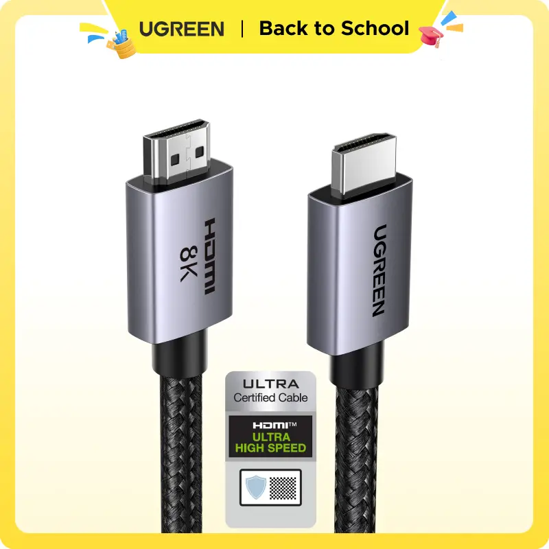 UGREEN 8K HDMI 2.1 Cable 48Gbps 6.6FT, Certified Ultra High Speed HDMI Cord Aluminum, 4K@240Hz 120Hz 10K 8K@60Hz, HDCP 2.2&2.3, eARC HDR 10 Dolby Compatible with PS5/Blu-ray/Roku TV/Switch 2/Mac mini ,Summer Sale tiktokshopbacktoschool
