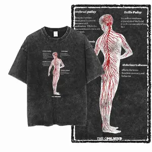 Vintage 100% Cotton COOLMIND Men's T-shirt |   Acid Washed  Streetwear Big Size Cool O-neck men's Tee Tshirt
