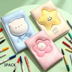 "3-Pack Portable Mini Notebooks – 3D Stress Relief Pocket Notepads for Daily Memos, Journaling, and Office Use"