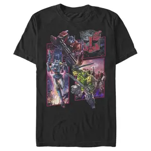 Men's Transformers Autobots Character Panels T-Shirt