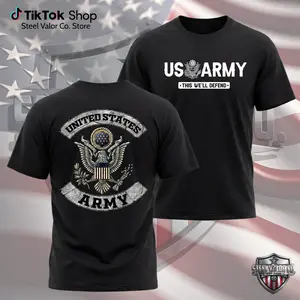 US Army This We'll Defend Shirt, United States Army Eagle Crest Tee, Military Veteran Patriotic Shirt, Army Pride Tactical Apparel, American Soldier Gift For Men Women, Veteran Support Military Graphic Tee Unisex Streetwear Maternity