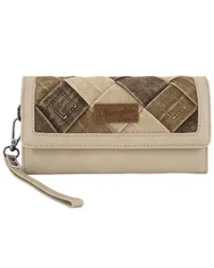 Wrangler Women's Denim Cross Weave Wristlet Wallet - Wg210-W062-Tn