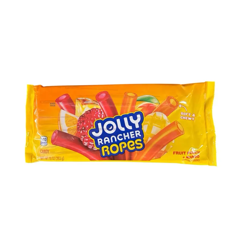 Jolly Ranchers Ropes Soft & Chewy Candy - Fruit Punch & Mango Flavor, 10 oz