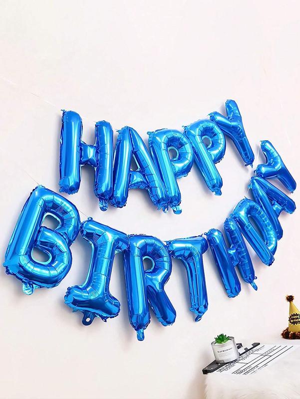 Metallic Happy Birthday Balloon Kit, Letter Foil Balloons + Metallic Latex Balloons, Birthday Party Decor Set for Home Celebration, Photo Booth Backdrop, Easy DIY Party Supplies (53pcs)